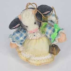 Mary’s Moo Moos 1994 Cow Angel Christmas Ornament with‎ Bell